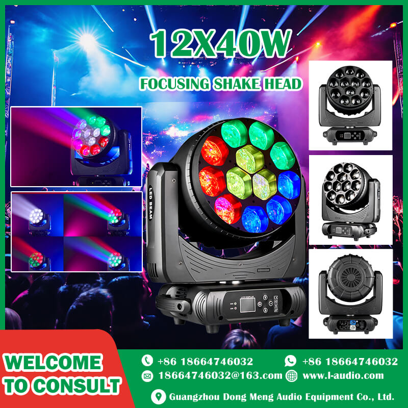 12x40W LED Moving Head Dyed Focus Stage Lighting