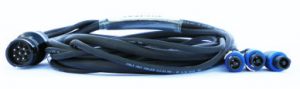 Speaker cable breakout CA-COM > 2 NL-2 + 1 NL4 3m length