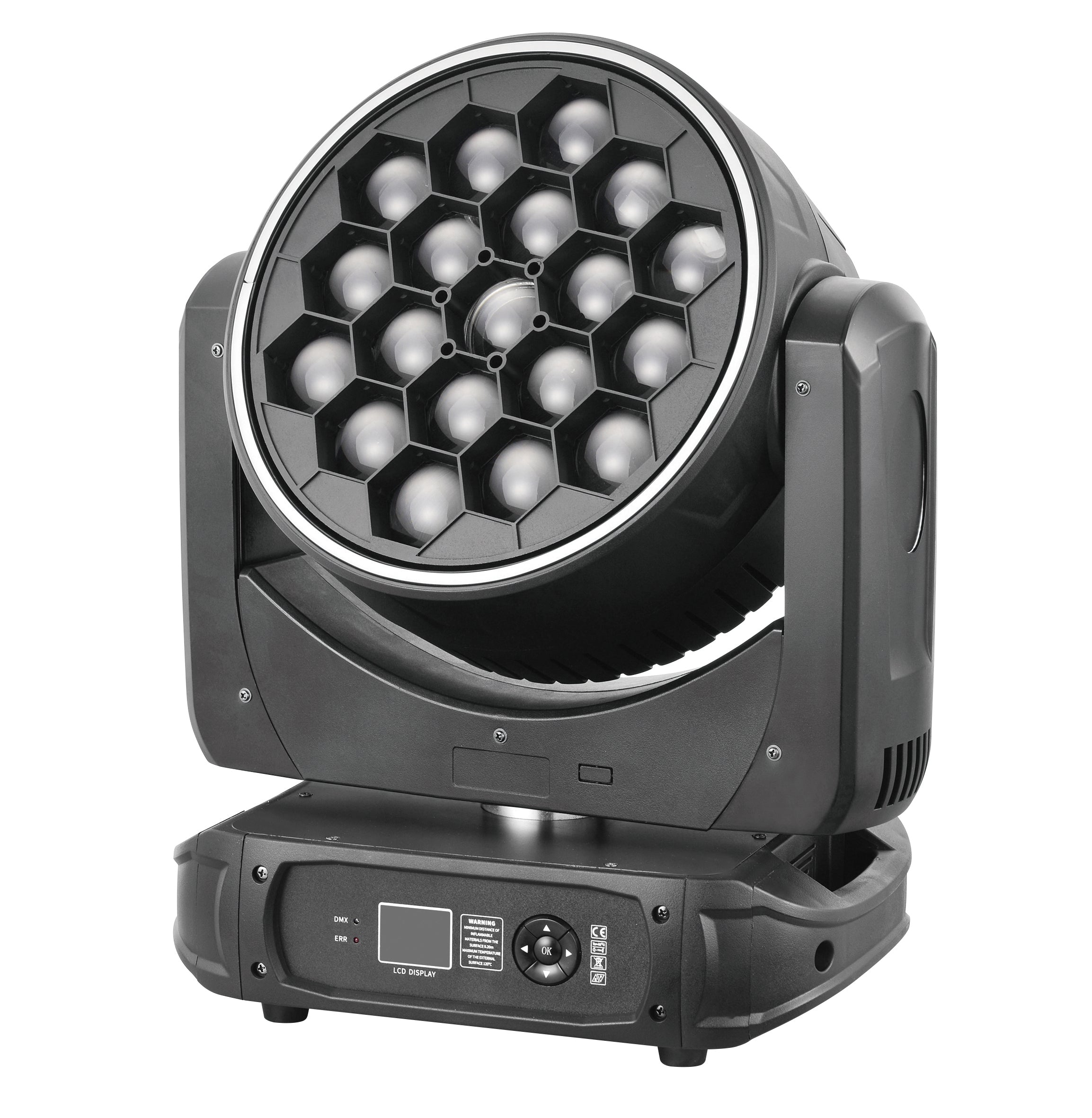 Luz principal con zoom para lavado de ojos Big Bee de 19x40 W