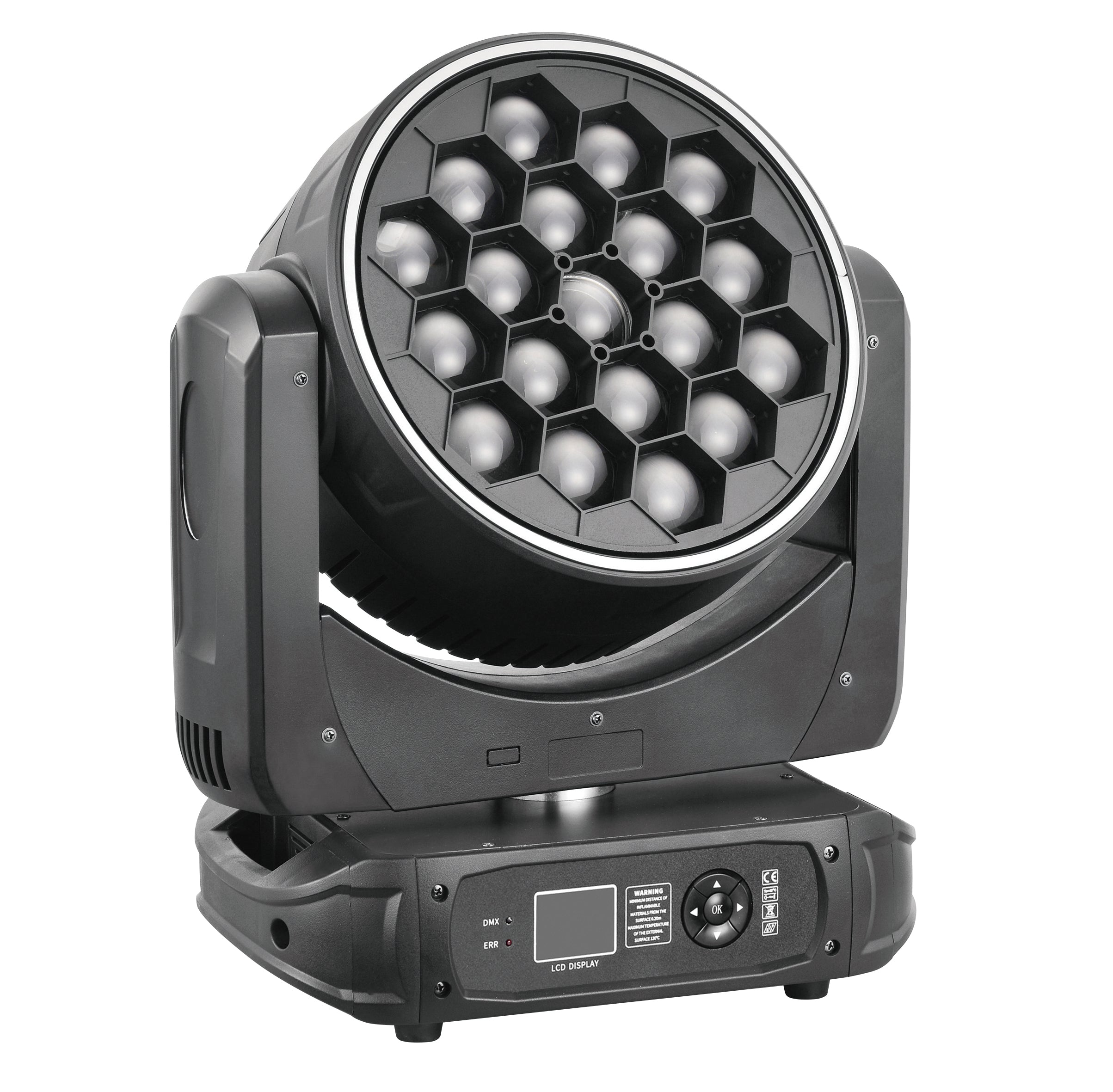 Luz principal con zoom para lavado de ojos Big Bee de 19x40 W